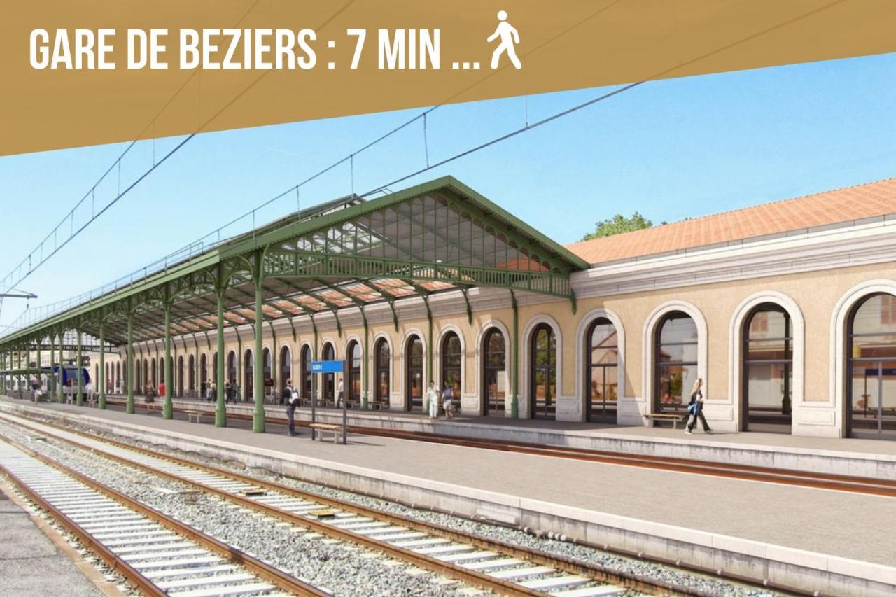 Centre Historique - Free Parking - Self Checkin - Wifi - Industriel - Sleepntripbeziers Apartment Екстериор снимка